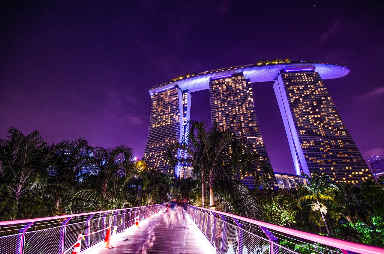 Marina bay of singapore, marina bay sands, singapore