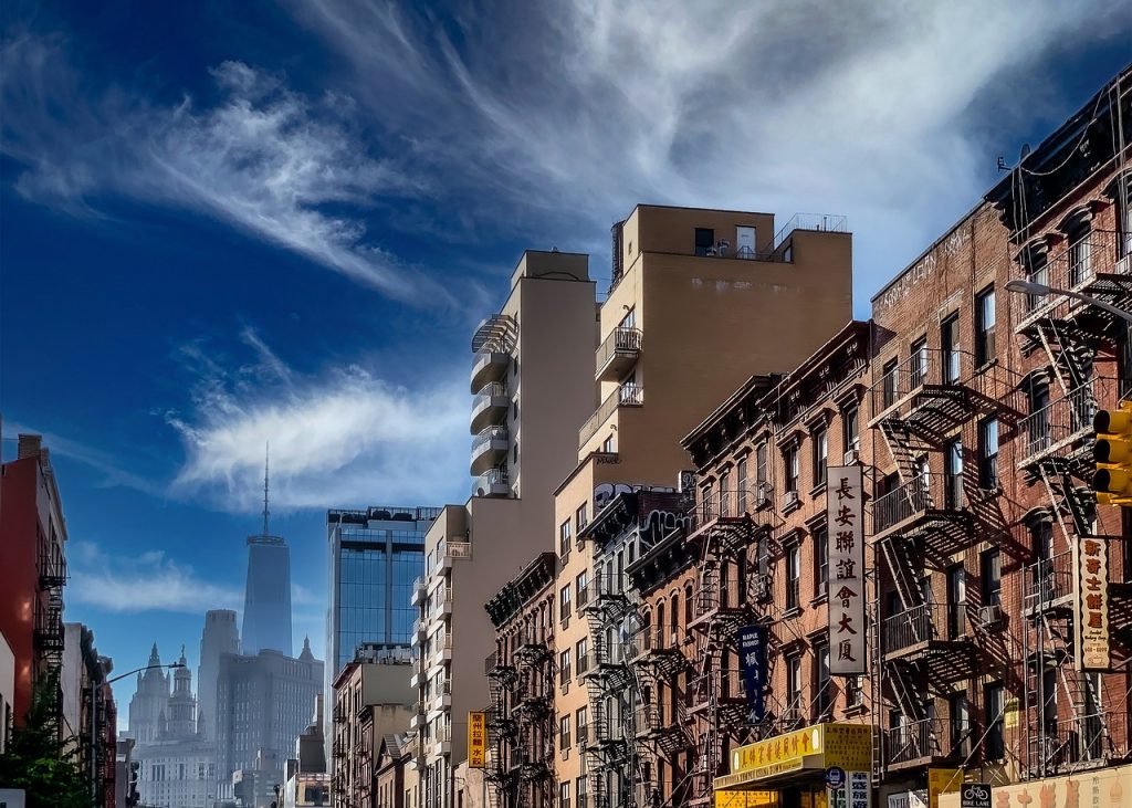 china town, new york, buildings