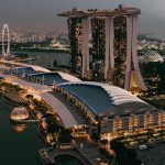 Aerial view of Singapore city buildings during daytime