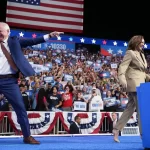 Kamala Harris and Tim Walz at Rally