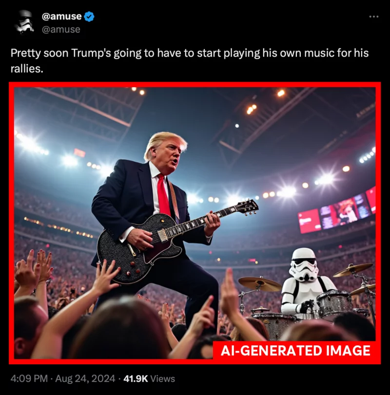 Trump-Playing-with-Storm-Trooper-AI-Generated-Image How AI-generated memes are shaping the 2024 election narrative, with humor, satire, and a side of chaos